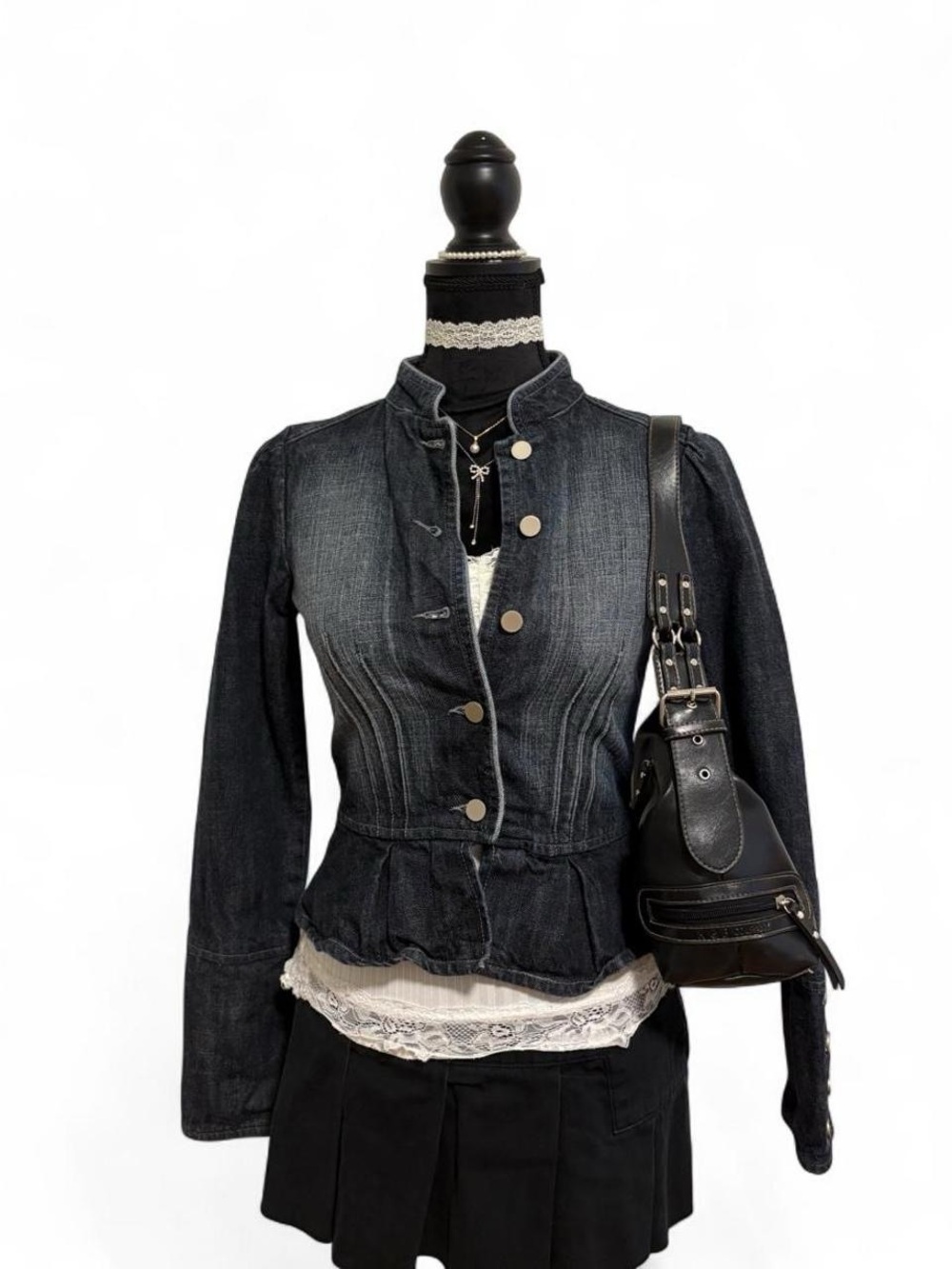 Kenzie Girl dark denim ruffle jacket
